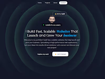 Sahil - Full-Stack Web Developer | Fast, Scalable Websites for …