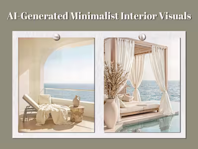 AI-Generated Minimalist Interior Visuals