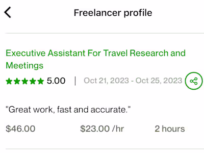 Virtual assistant task 