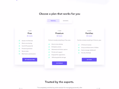 KeepasX SaaS Landing Page