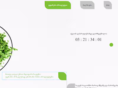 Vegan Lifestyle Landing Page