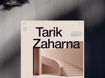 Web Design for T.ZED Architects / Swiss Minimalism