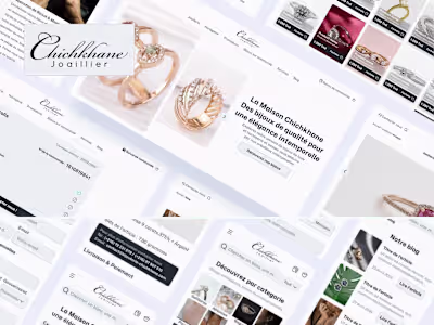 Jewelry Chichkhane : Luxury retail webiste Redesign 