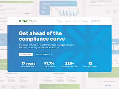 Marketing Website for B2B FinTech SaaS Firm