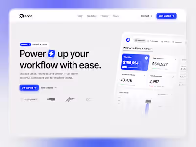 SaaS MVP & Dashboard Website for Early-Stage Products