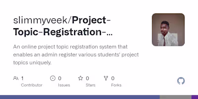 Project Topic Registration System