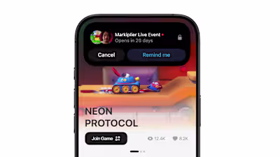 Event reminder notification banner