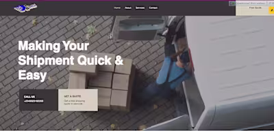Logistics services website - Xcharpel
