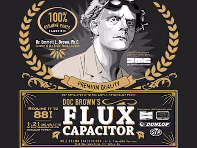 Doc Brown's Flux Capacitor poster