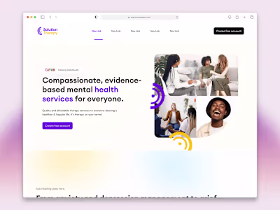 WordPress website development for solution therapy 