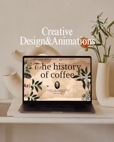 Design & Development of Creative Website – The History of Coffee