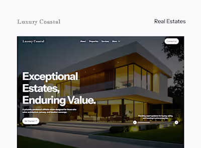Luxury Real Estate Website Design
