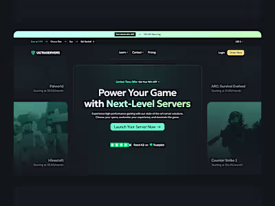 Ultraservers - UI/UX Design