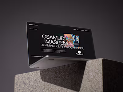 Website Design for Mudia Imasuen's Photography & Film Portfolio