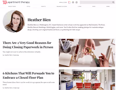 Writing for Apartment Therapy 