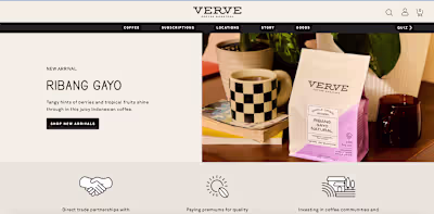 Verve Coffee Roasters E-commerce Website