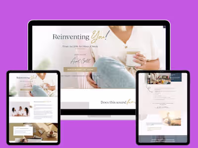 Kajabi Sales Page for Female Coaching Brand