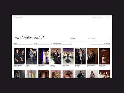 Zendaya Lookbook Website