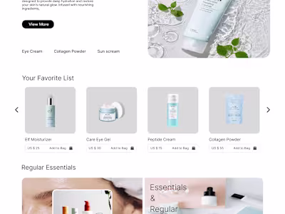 Screen Care Website Layout Design
