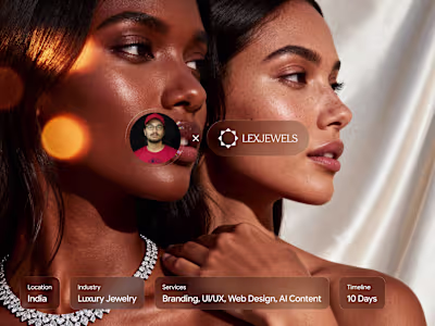 Lexjewels Landing Page Design
