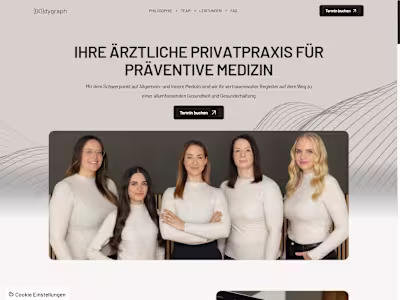 Webflow landing page development for a healthcare brand