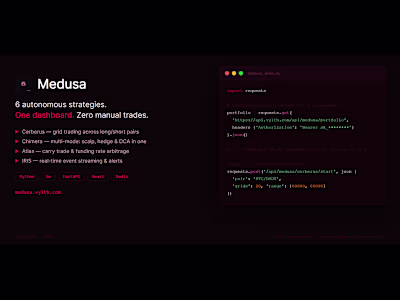 Medusa — Autonomous Algorithmic Trading