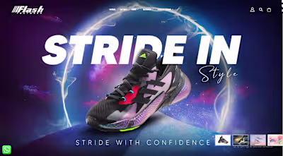 Futuristic Shoe Brand Store for Flash footwear