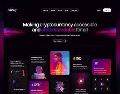 Curoky - Crypto Website Design