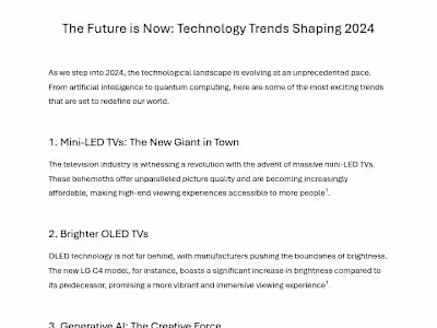 The Future is Now: Technology Trends Shaping 2024