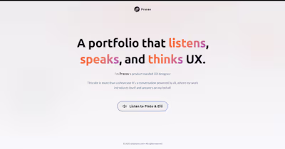 AI Conversational Portfolio Site