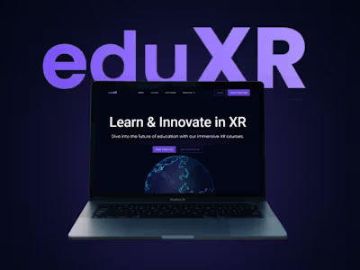 EduXR- SaaS Landing Page