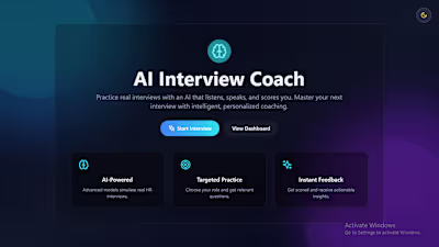 Built AI Interview Coach – An AI-Powered Mock Interview Platform