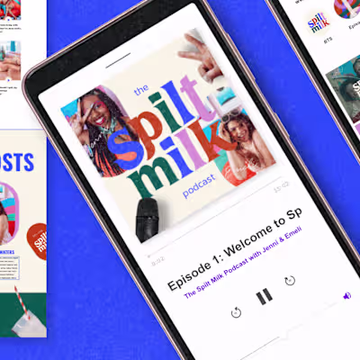 Bold and Colourful website for Podcast Website