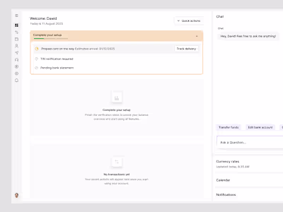 Some explorations for empty screen widgets in financial app 😉