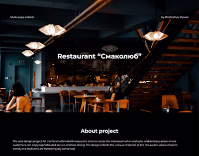 Site for restourant Smakoliub