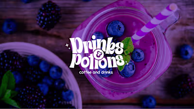 Drinks and Potions - Branding Cafe