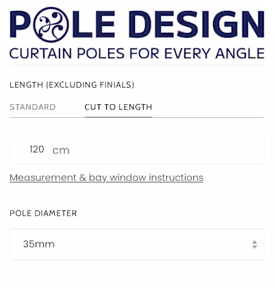 Custom Length Products for PoleDesign.co.uk - Merchandising