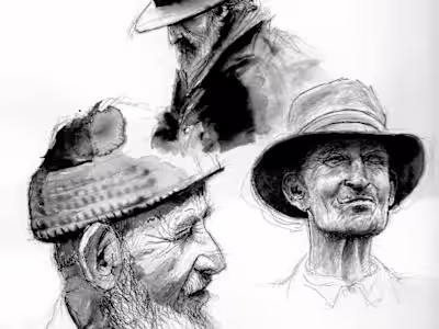 Pen + ink head study