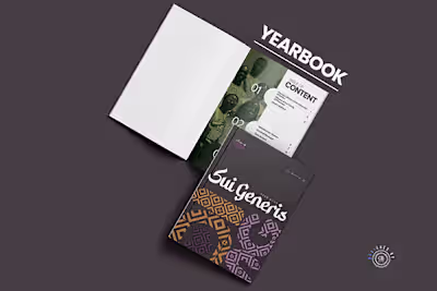 SUI GENERIS '26 YEARBOOK MAGAZINE PRINT 