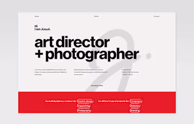 Fullstack development for an art Director / photographer