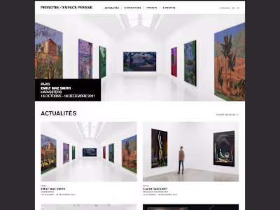 Perrotin Press Room — webdesign