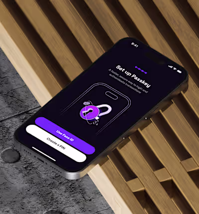 Multi-chain crypto wallet onboarding flow.
