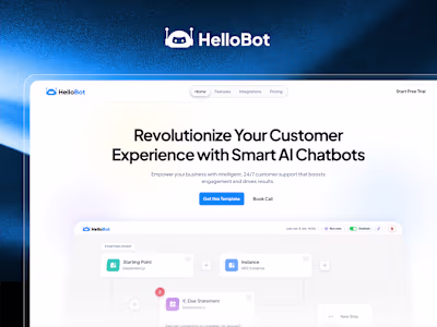 HelloBot : AI Chatbots SaaS Product Framer Website Template