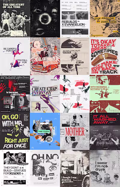 Everydays, posters I designed each day for 60 days!