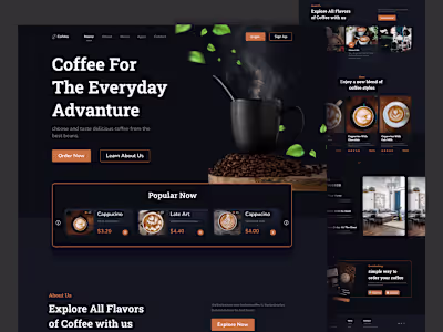 CofSho - Landing Page coffee shop