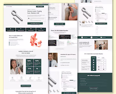 Sales page for Showerlab brand
