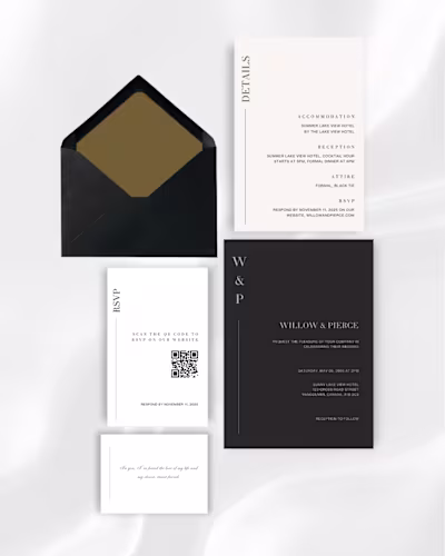Full Suite Wedding Invitation for an Ecommerce Store