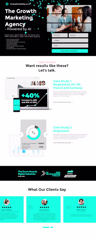 Next-Generation Growth: Redesigning a Marketing Agency Webpage