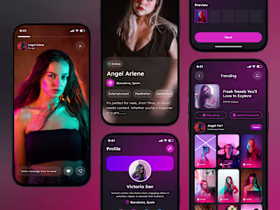 TalkNext Video Stream Mobile App Redesign