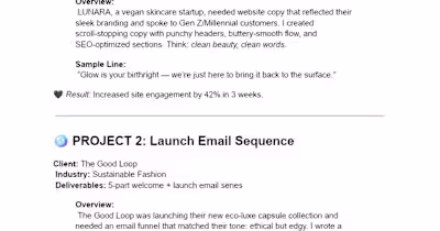 Website Copy for LUNARA Skin